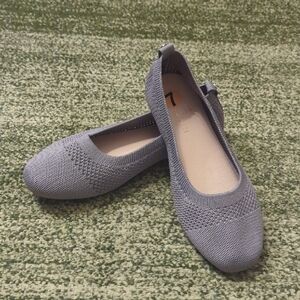 Women's Light Grey/Blue Ballet Flats